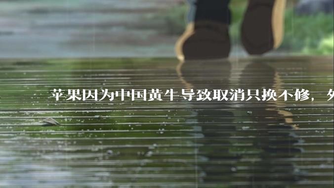 苹果因为中国黄牛导致取消只换不修，外国没有黄牛吗？