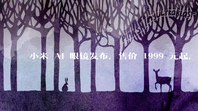 小米 AI 眼镜发布，售价 1999 元起，有哪些功能亮点？你看好其市场前景吗？