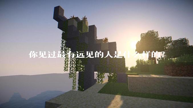 你见过最有远见的人是什么样的？