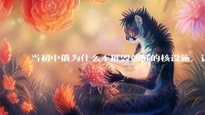 当初中俄为什么不摧毁朝鲜的核设施，让朝鲜拥有了自己的核武器？