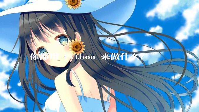 你都用 Python 来做什么？